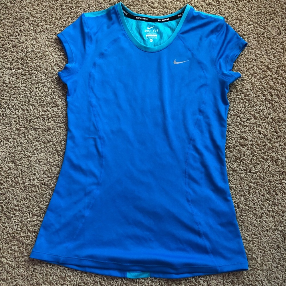 nike running shirt, blue